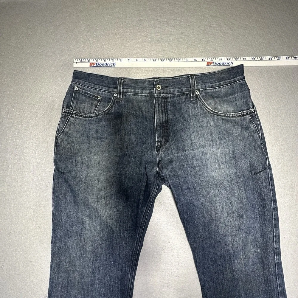 Rocawear Men's Classic Fit Dark Wash Wide Leg Jeans - Size 42